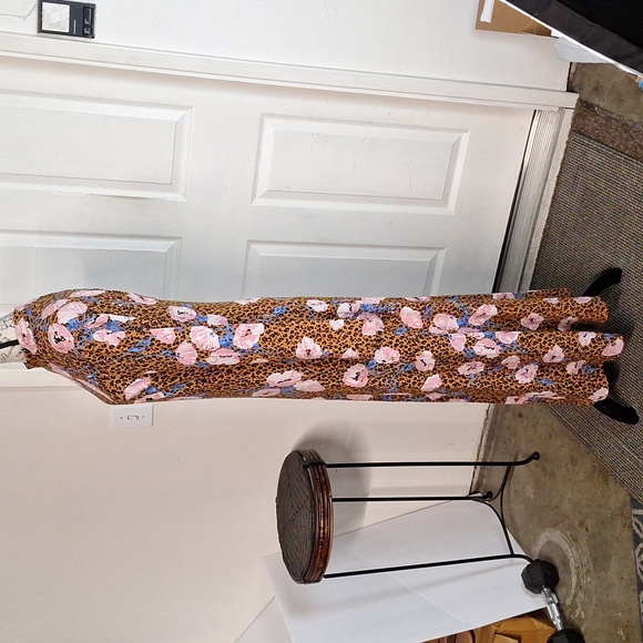 Free People Retro Romance Mixed Print Midi Dress M - Picture 10 of 13